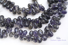 Load image into Gallery viewer, (30 grains per row) Fine Kyanite Smooth Drop Beads 7-10mm
