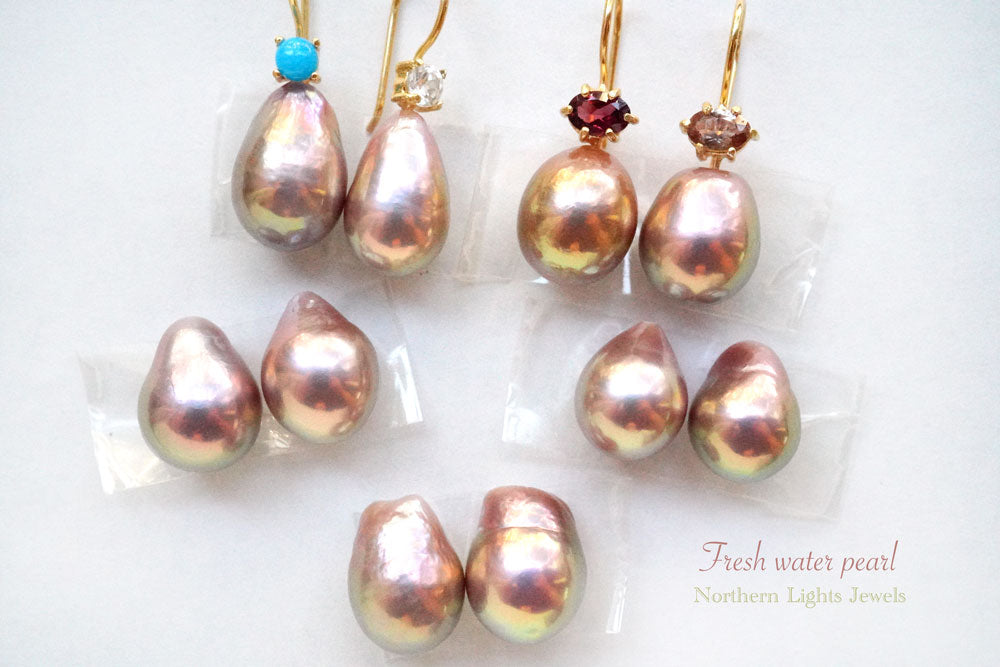 Sランク 希少色玉虫色 淡水バロックパールオーダー確認ページJN47  