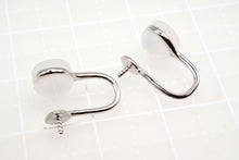 画像をギャラリービューアに読み込む, （ロジウムメッキ）　銀製　イヤリング　イヤークリップ　SV925　パーツ
