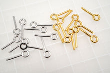 画像をギャラリービューアに読み込む, （ロジウム/K14メッキ）　銀製　ヒートン　突き刺し　SV925　パーツ
