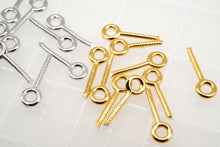 画像をギャラリービューアに読み込む, （ロジウム/K14メッキ）　銀製　ヒートン　突き刺し　SV925　パーツ
