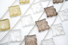 画像をギャラリービューアに読み込む, （No.1-4）リーフ　カービング　ビアクォーツ　水晶　スモーキークォーツ　彫り
