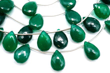 画像をギャラリービューアに読み込む, グリーンオニキス　マイクロカット　ファセット　ペアシェイプ　6pc
