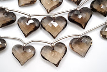 画像をギャラリービューアに読み込む, スモーキークォーツ　ハートシェイプ　チェッカーカット　フェイス穴
