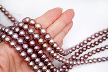 Load image into Gallery viewer, (Random 1 grain sold) High quality freshwater pearl Edison pearl baroque natural color purple pink creo hole
