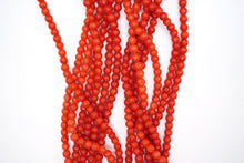 画像をギャラリービューアに読み込む, サルディーニャ珊瑚　コーラル　3-3.5mm　52cm　丸玉
