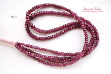 Load image into Gallery viewer, (S/M, Half Strand/Single Strand) Natural Unheated Ruby Faceted Button/Rondel Cut
