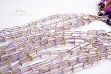 Load image into Gallery viewer, (17-19 grains per row) Fine Ametrine Faceted Cylinder/Tube Cut Beads
