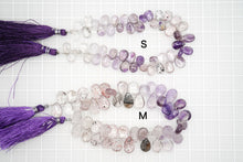 画像をギャラリービューアに読み込む, （S/M） エレスチャルクォーツ　スムース　ペアシェイプ　スーパーセブン
