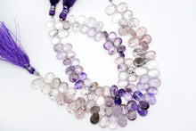 画像をギャラリービューアに読み込む, （S/M） エレスチャルクォーツ　スムース　ペアシェイプ　スーパーセブン
