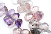 画像をギャラリービューアに読み込む, （S/M） エレスチャルクォーツ　スムース　ペアシェイプ　スーパーセブン
