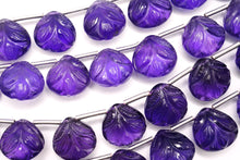 画像をギャラリービューアに読み込む, アメシスト　リーフカービング　葉っぱ　マロンシェイプ
