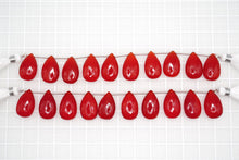 画像をギャラリービューアに読み込む, （2pc/10pc）マイクロカット　カーネリアン　ファセット　ペアシェイプ　大
