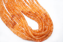 Load image into Gallery viewer, (Half Strand/1 Strand) Gem Quality Unheated Spessartite Garnet Large Button Cut/Rondel Mandarin Garnet

