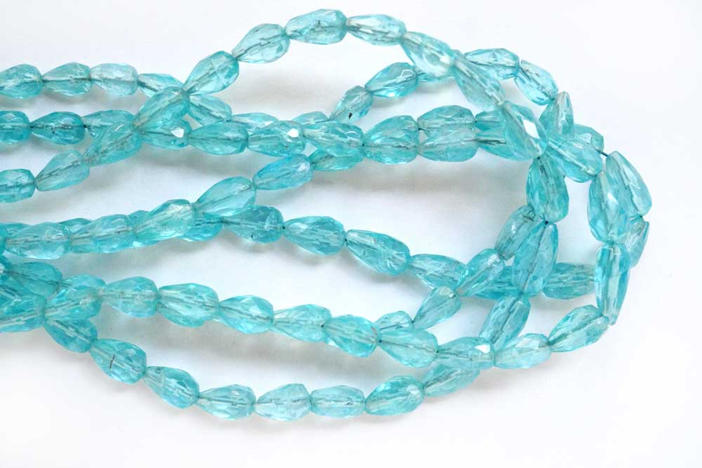 (Half Strand/1 Strand) Fine Sky Blue Apatite Beads Smooth Rondelle