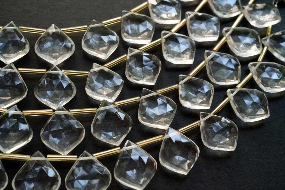 (17-18 grains per row) Himalayan Ice Crystal Faceted Fancy Cut