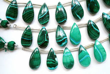 Load image into Gallery viewer, (1 row 18 cm 32 grains) High quality large malachite smooth rondel 7-10.5 x 5.8 mm
