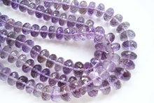 Load image into Gallery viewer, Special price! (42-46 grains per row) Light color amethyst Large button Faceted rondel
