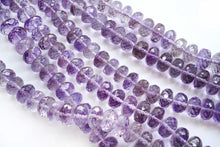 Load image into Gallery viewer, Special price! (42-46 grains per row) Light color amethyst Large button Faceted rondel
