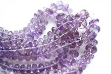 Load image into Gallery viewer, Special price! (42-46 grains per row) Light color amethyst Large button Faceted rondel
