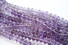 Load image into Gallery viewer, Special price! (42-46 grains per row) Light color amethyst Large button Faceted rondel
