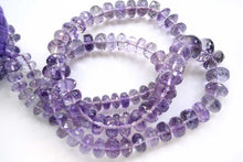 Load image into Gallery viewer, Special price! (42-46 grains per row) Light color amethyst Large button Faceted rondel
