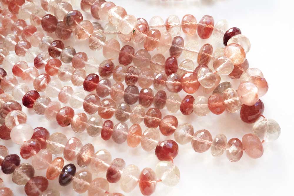 (19-22 grains per row) Fine Oregon Sunstone Rough Drop Beads