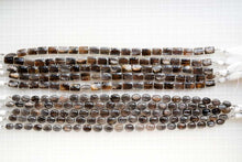 Load image into Gallery viewer, （半連/1連）宝石質　ゴールデンシーン　ブラックムーンストーン　マイクロカット　レクタングル　チクレット

