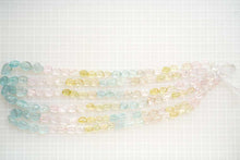 Load image into Gallery viewer, (6 beads per row) [Light color] Gem quality large aquamarine pear shape cut beads
