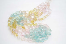 Load image into Gallery viewer, (6 beads per row) [Light color] Gem quality large aquamarine pear shape cut beads
