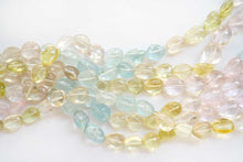 Load image into Gallery viewer, (6 beads per row) [Light color] Gem quality large aquamarine pear shape cut beads
