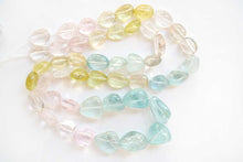 Load image into Gallery viewer, (6 beads per row) [Light color] Gem quality large aquamarine pear shape cut beads
