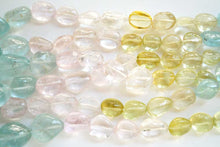 Load image into Gallery viewer, (6 beads per row) [Light color] Gem quality large aquamarine pear shape cut beads
