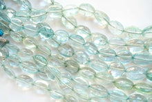 Load image into Gallery viewer, (6/7 beads per row) [Dark color] Gem quality large aquamarine pear shape cut beads
