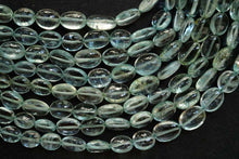 Load image into Gallery viewer, (6/7 beads per row) [Dark color] Gem quality large aquamarine pear shape cut beads
