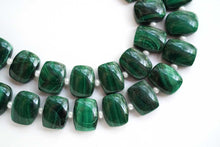 Load image into Gallery viewer, (1 row 18 cm 32 grains) High quality large malachite smooth rondel 7-10.5 x 5.8 mm
