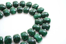 Load image into Gallery viewer, (1 row 18 cm 32 grains) High quality large malachite smooth rondel 7-10.5 x 5.8 mm
