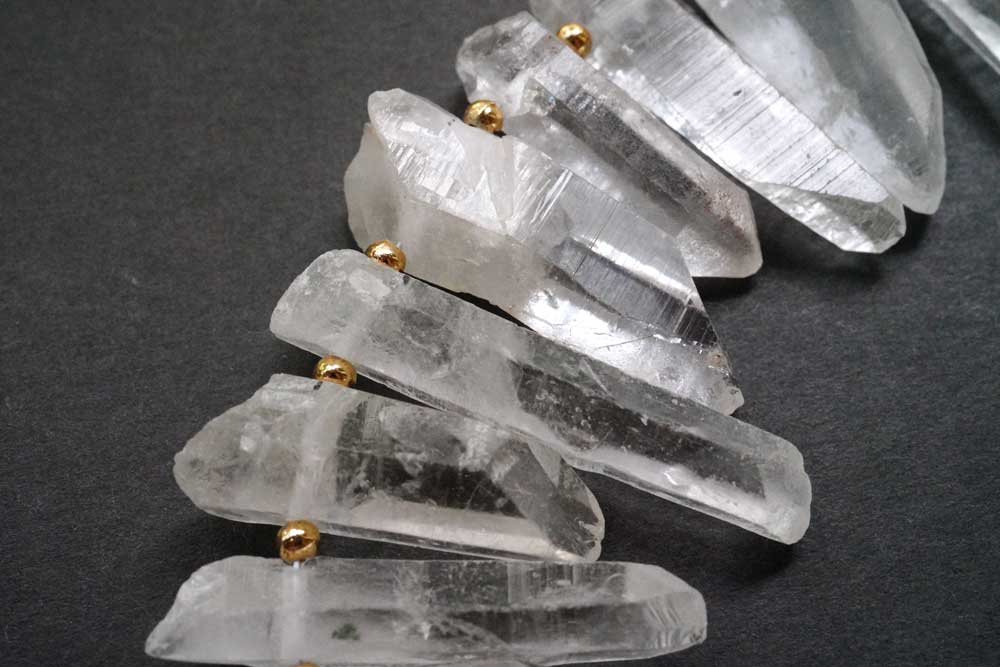 (17-18 grains per row) Himalayan Ice Crystal Faceted Fancy Cut