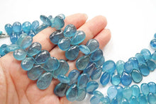 Load image into Gallery viewer, (6/7 beads per row) [Dark color] Gem quality large aquamarine pear shape cut beads
