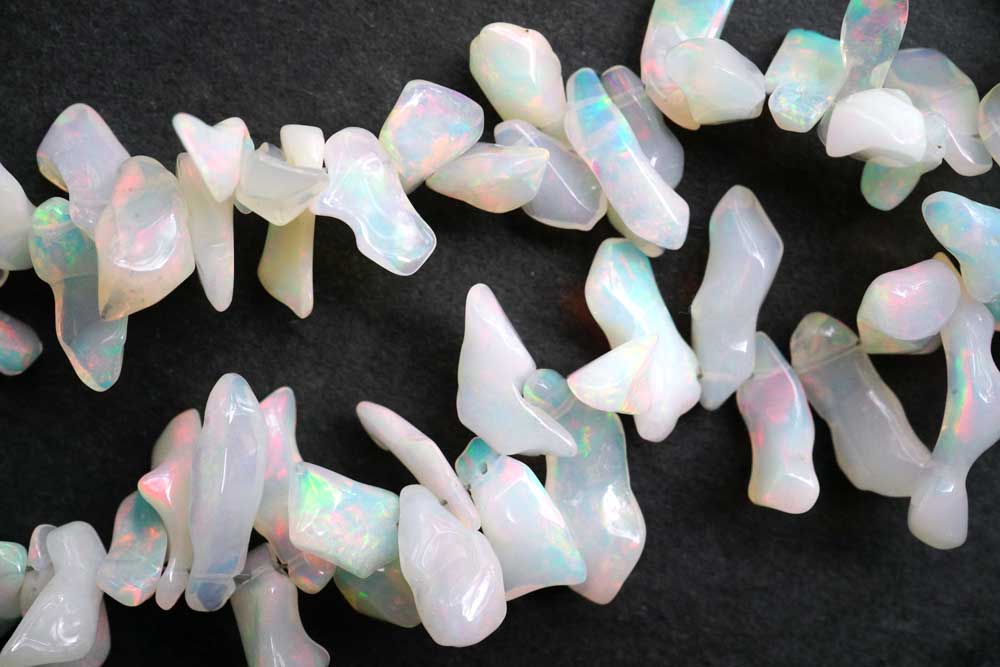 (S/M/L, 1 Strand) Fine Ethiopian Precious Opal Brown Smooth Rondelle