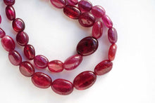 Load image into Gallery viewer, (22-24 grains per row) High-quality glass-filled ruby ​​smooth oval
