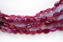 Load image into Gallery viewer, (22-24 grains per row) High-quality glass-filled ruby ​​smooth oval
