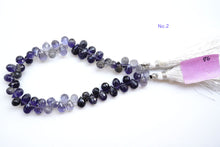 Load image into Gallery viewer, (30 grains per row) Fine Kyanite Smooth Drop Beads 7-10mm
