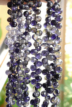 Load image into Gallery viewer, (30 grains per row) Fine Kyanite Smooth Drop Beads 7-10mm
