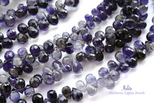 Load image into Gallery viewer, (30 grains per row) Fine Kyanite Smooth Drop Beads 7-10mm
