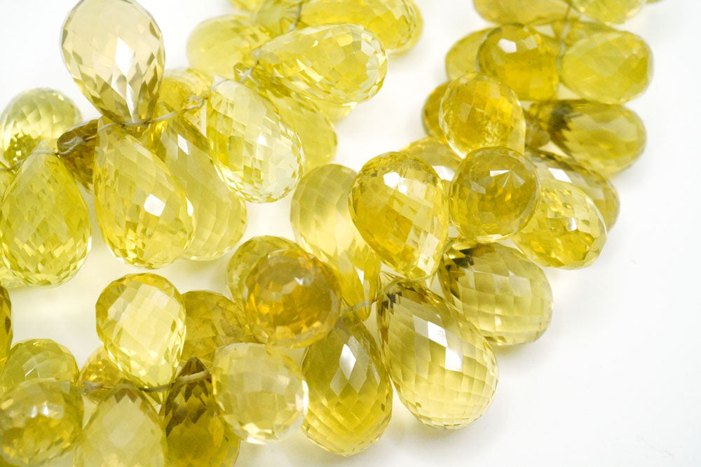 (#33-39）グリーンゴールド　レモンクォーツ　ドロップ