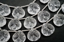 画像をギャラリービューアに読み込む, （2/8pc）宝石質　クリスタル　リーフ　カービング　葉っぱ
