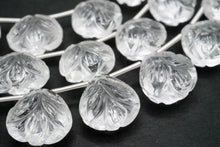 画像をギャラリービューアに読み込む, （2/8pc）宝石質　クリスタル　リーフ　カービング　葉っぱ
