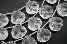 画像をギャラリービューアに読み込む, （2/8pc）宝石質　クリスタル　リーフ　カービング　葉っぱ
