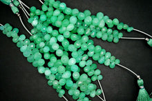 Load image into Gallery viewer, （半連/1連）クリソプレーズ　10cm　ファセット　ドロップ
